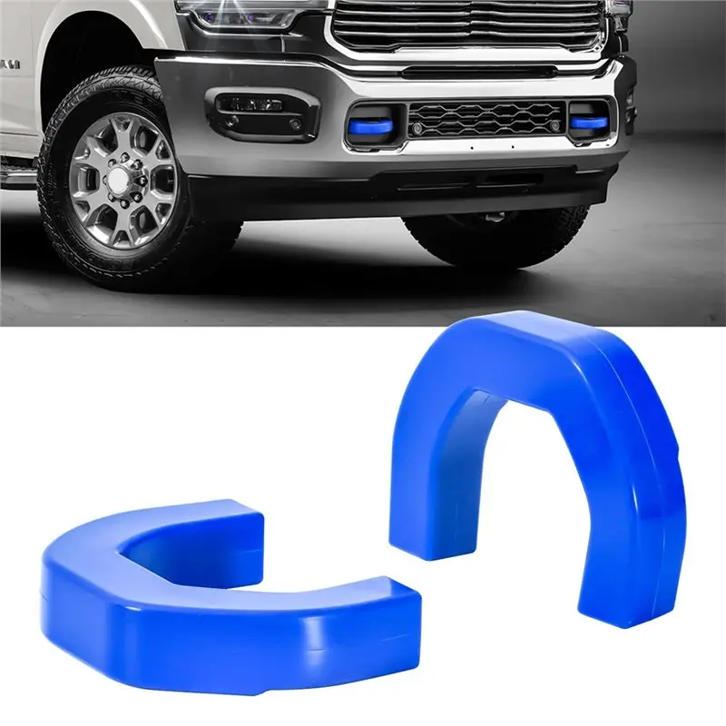 Front Tow Hook Covers Trim For Dodge RAM 1500 2019-2024 Accessories Blue 2PCS