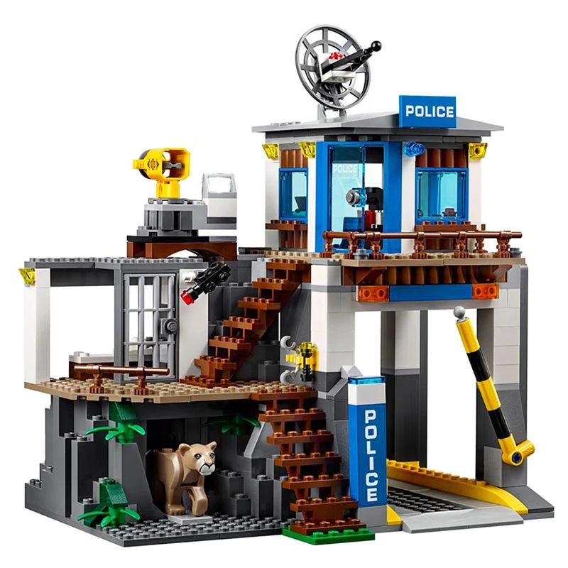 663 個の新しい 60174 特殊警察警察署航空機指揮車両少年ビルディングブロック組み立て教育玩具ミニフィギュア