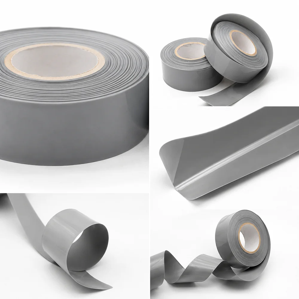 Gray PVC Heat Shrink Tube Width 30~300mm Insulated waterproof/wear-resistant wire harness protection heat shrink tubing