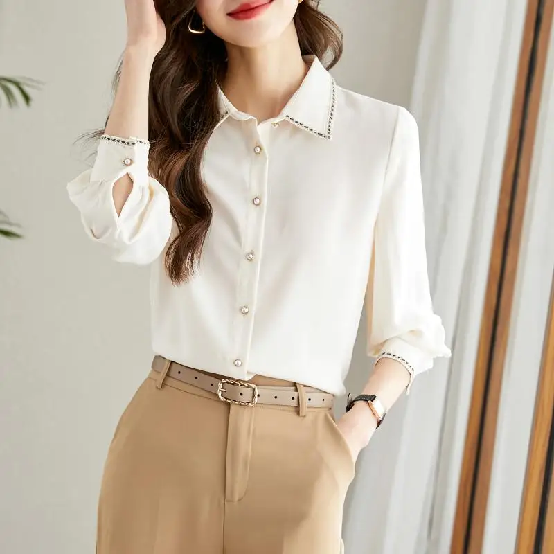 New elegant ladies shirts Fashion women blouses New chic Spring autumn causal Long sleeve slim blouses mujer blusas