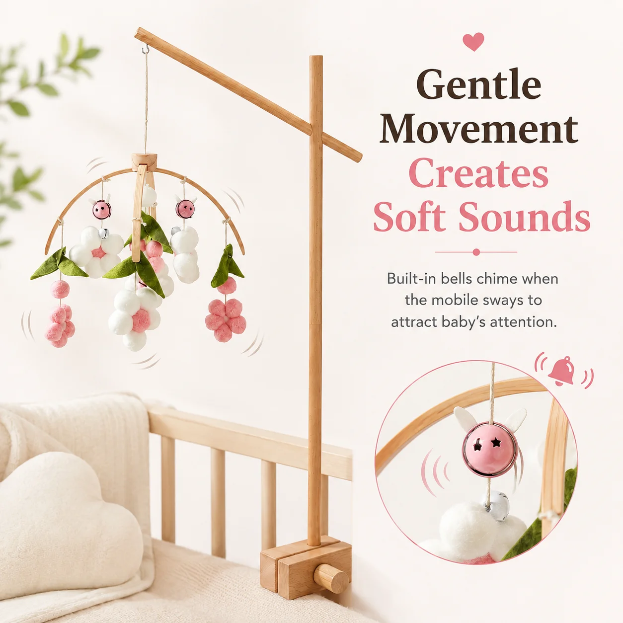 kit-mobile-per-culla-0-12-mesi-supporto-rotante-in-legno-massello-fiori-e-api-in-morbido-feltro-mobile-per-culla-regalo-per-neonati-e-bambini