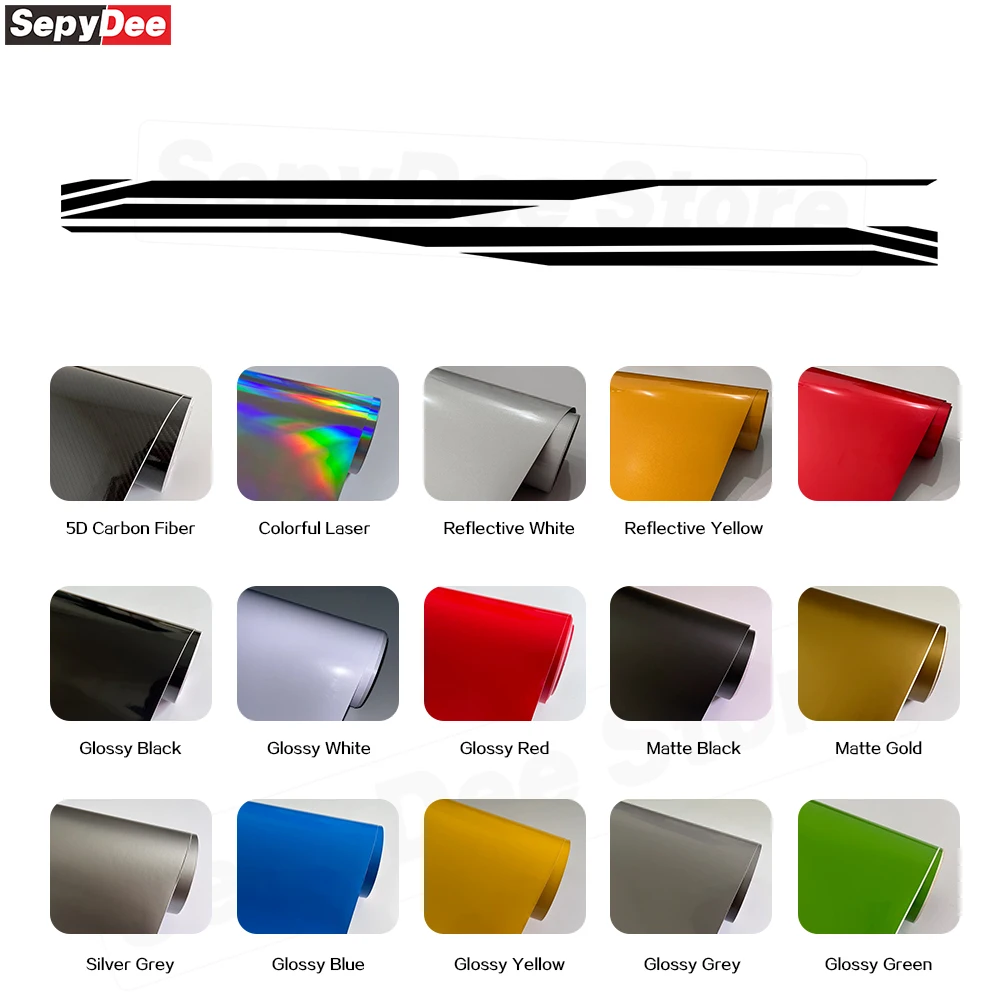 

2PCS Car Body Sticker Door Side Skirt Stripe Graphic Decal for Hyundai Elantra Avante N Line SE SEL 2021-2023 Accessorie