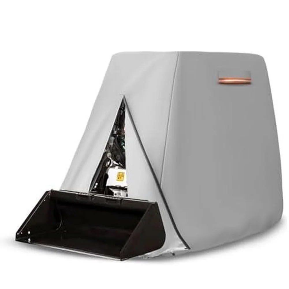 Snowplow Storage Cover 420D Oxford Protective Tarp Anti Dust Rain Sun Wind Tight Wrap Gray Size 100x75x80 In Or 125x75x80 In