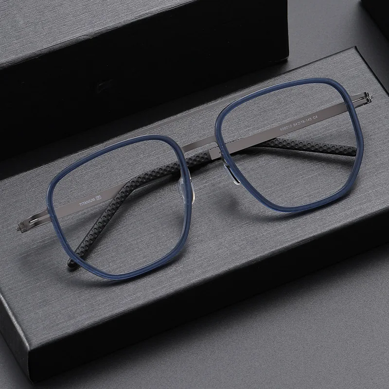 

NEW Titanium Frame Vintage Glasses Myopia Lenses Anti Blue Light Prescription Glasses Unisex Protection Glasses Woman