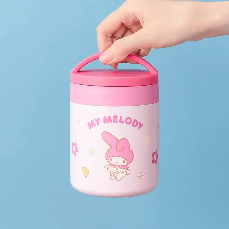 

Sanrio Kawaii Cinnamoroll Stew Pot Cartoon Cute 420ml Large Capacity Portable Thermal Jar Cold Lunch Box Ins Anime Thermos Cup