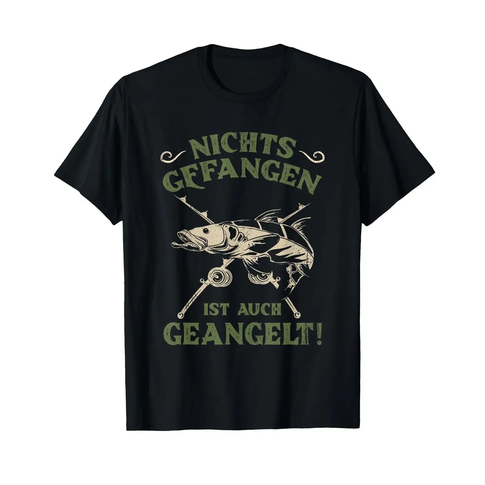 Nothing caught is also fished Fishing Funny angler T shirt vintage Washed Slightly Stretched Breathable designer clothes Casual