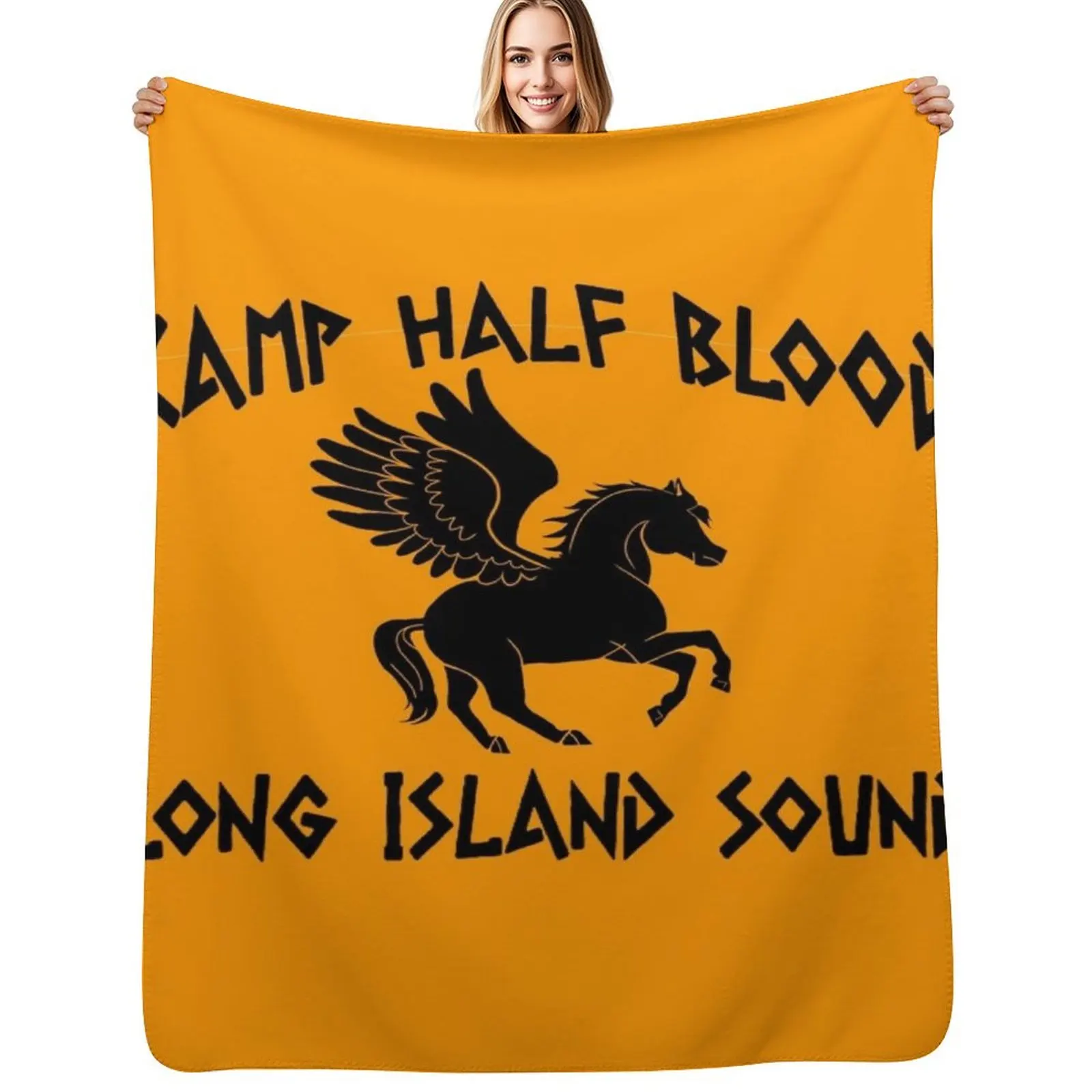Percy Jackson - Camp Half Blood Logo Throw Blanket Decorative Beds Bed Fashionable Cute Plaid Flannel Fabric Sofa Throw Blankets