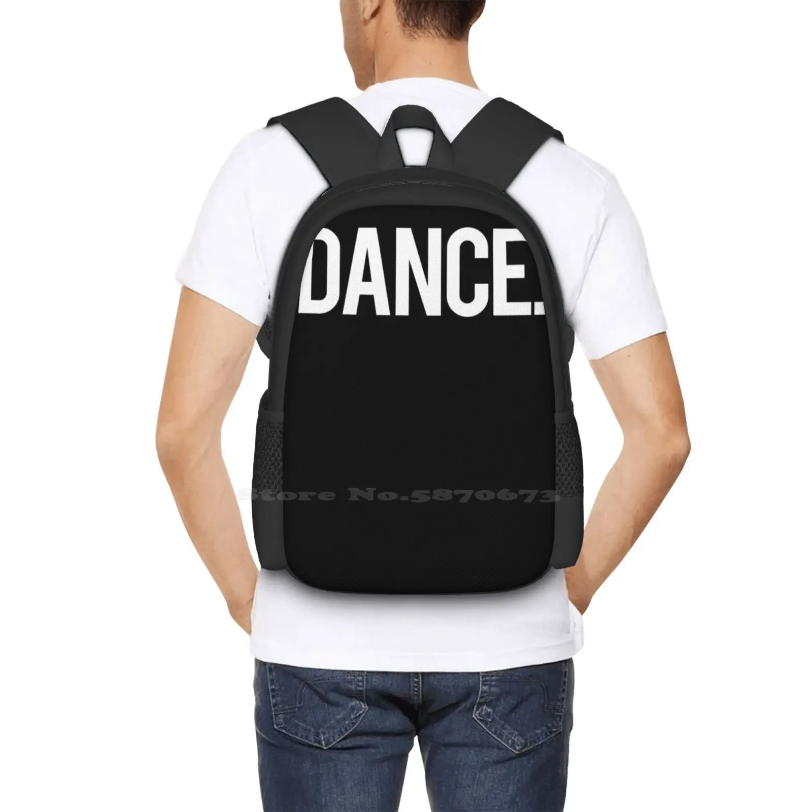 Dance. Pattern Design Bagpack School Bags Dance Ballet Hip Hop Freestyle Disco Workout Fitness Ballroom Latin Rhythm Concert