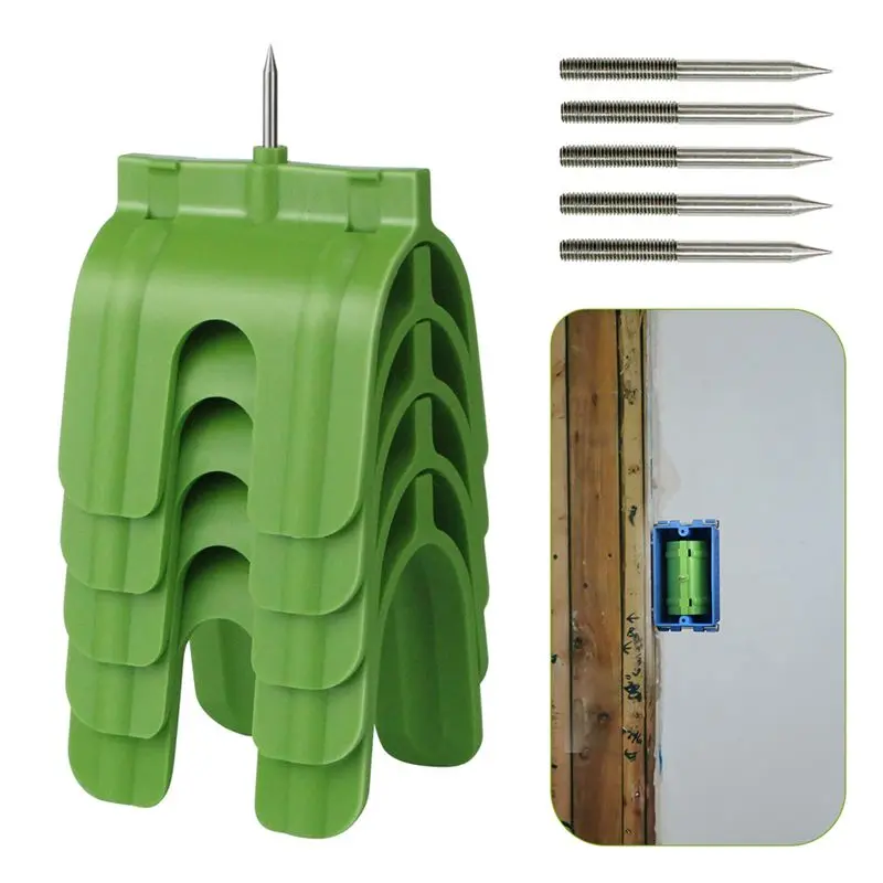 AS94-10Pcs Drywall Outlet Box Marker,Electrical Outlet Marker For Drywall Wire Protection Electrical Box Locator Green Easy To U
