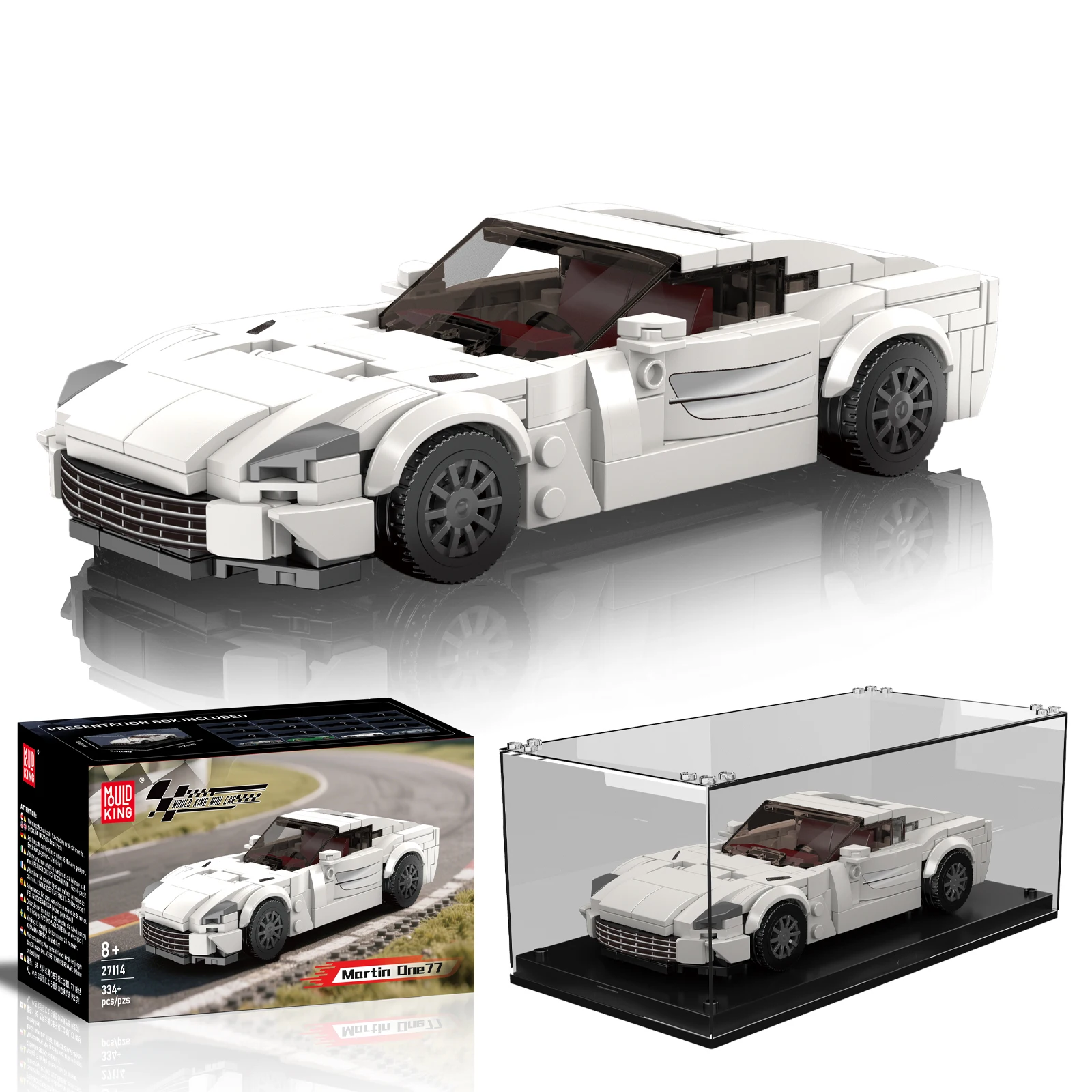 

MK 27114 344Pcs Mini Famous Car Series Building Blocks Toy Set for Kids Boys Creative Construction Model