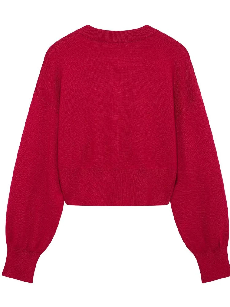 

New in European American Style New Women's Clothing Classic Heart-shaped Button-knitted Jacket Coat Women Clothes Sweater