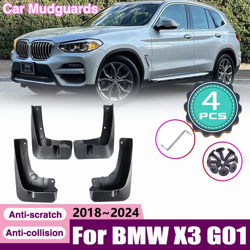 

Автомобильные брызговики для BMW X3 G01 2018 2019 2020 ~ 2024, брызговики на переднее и заднее колесо, брызговики, защита крыла, автоаксессуары