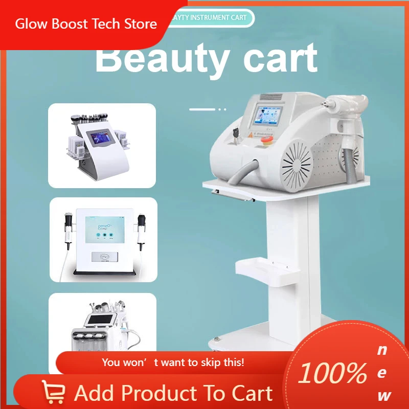 

GB1pcs 3 Tier Rolling Utility Cart Movable Gap Storage Rack 360 Degree Rotating Professional Portable Trolley For Beauty Salon