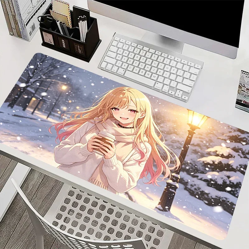 CIFBUY My Dress Up Darling Marin Kitagawa Large Gaming Mousepad Extended Desk Mat Non Slip PC Keyboard Rug