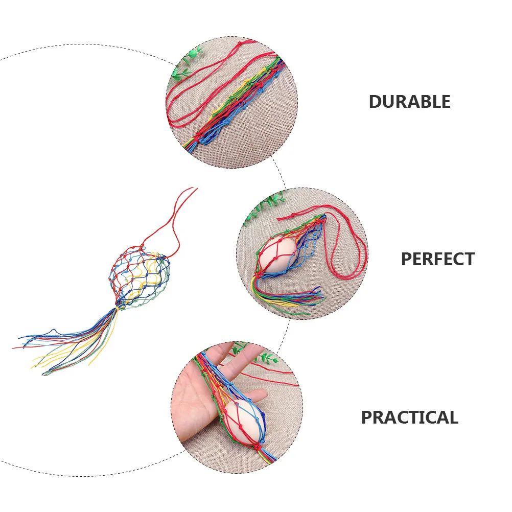 

Набор из 10 сетчатых мешочков для пасхальных яиц: высококачественные, цветостойкие сетчатые карманы для декора, тематических вечеринок, хранения и праздничного оформления яиц
