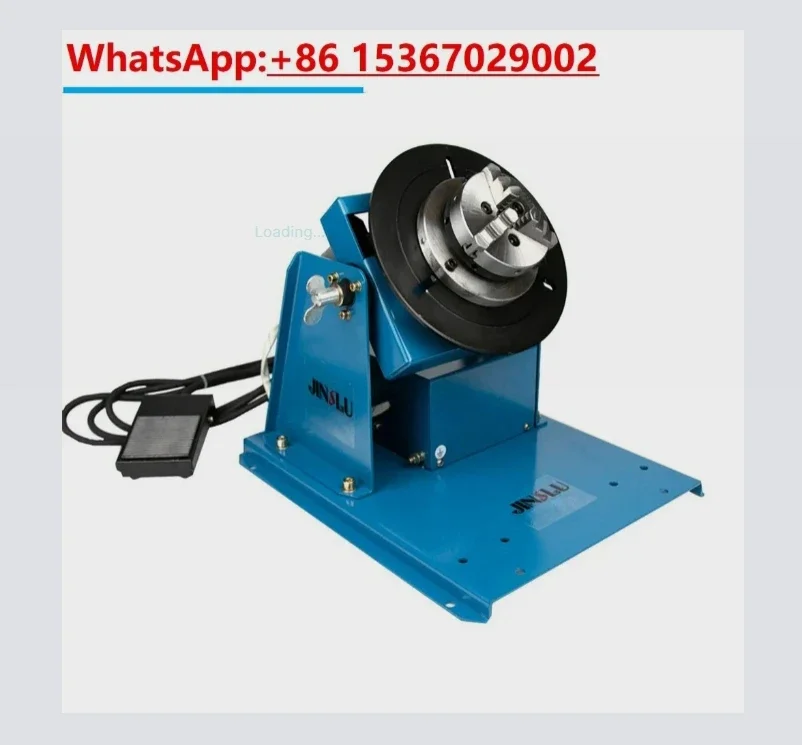 220V BY-10 Mini Welding Positioner Turntable Table 3 Jaw Lathe Chuck K01-63 Pipe Semi-Automatic