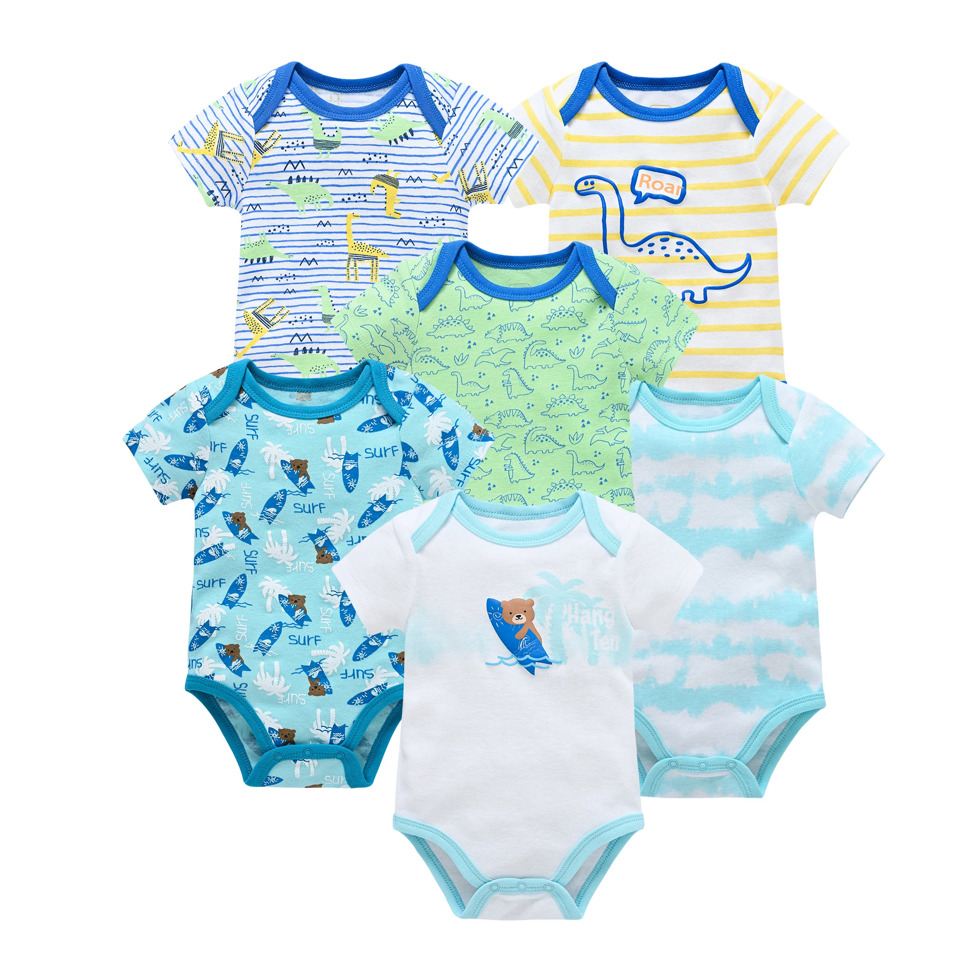 Baby Cotton Short Sleeve Bodysuits 21