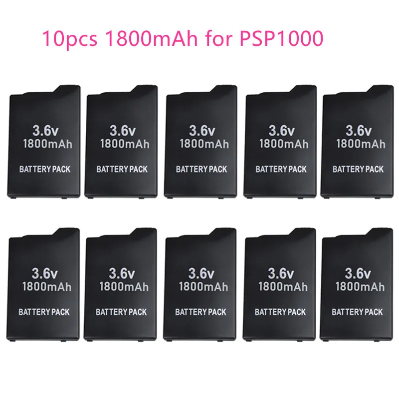 

10Pcs 1800mAh 3.6V Lithium Rechargeable Battery Pack For Sony PSP-110 PSP-1001 PSP1000 PlayStation Portable Console