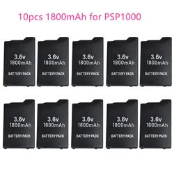 10Pcs 1800mAh 3.6V Lithium Rechargeable Battery Pack For Sony PSP-110 PSP-1001 PSP1000 PlayStation Portable Console