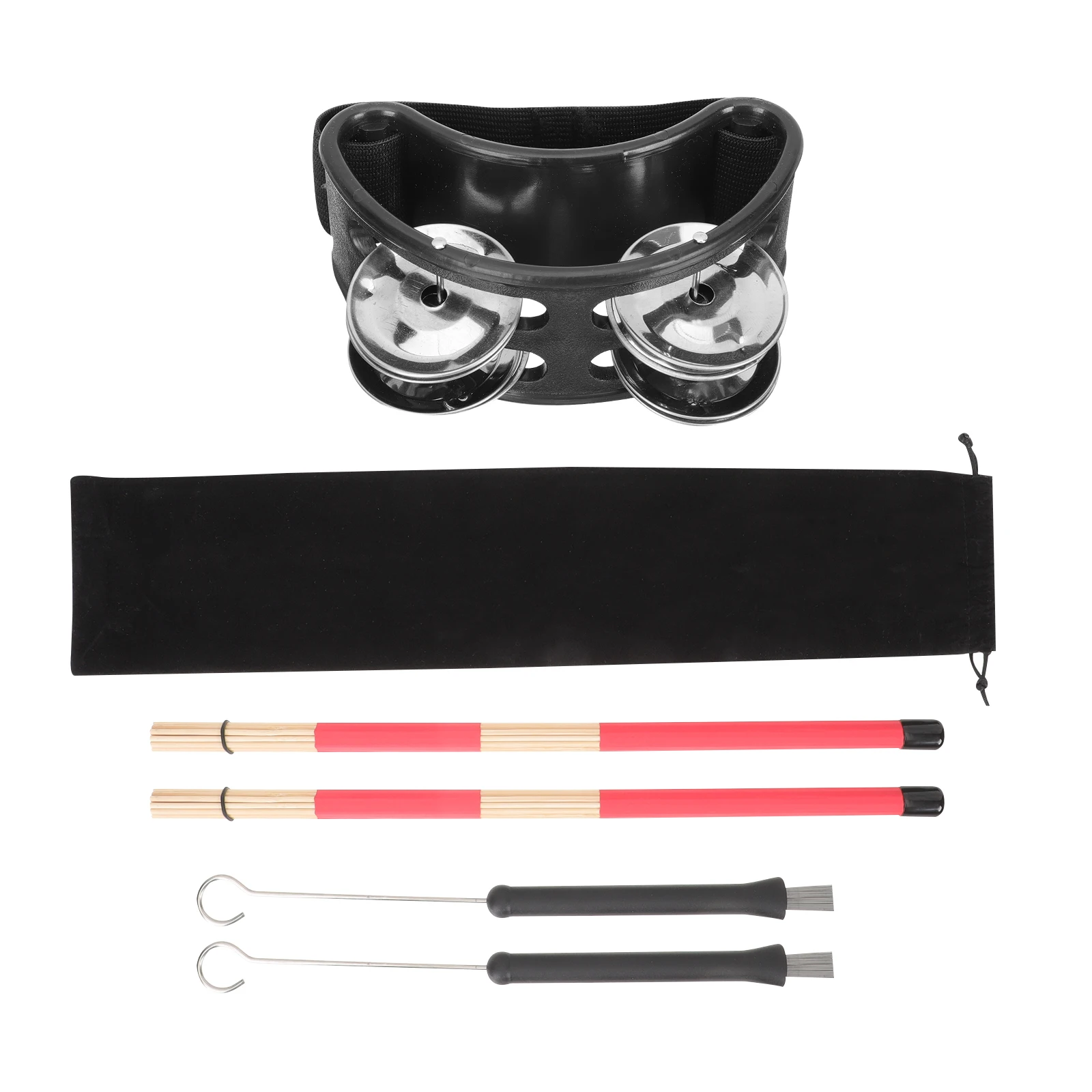 

Drum Kit Wire Brush Bamboo Drumstick Telescopic Durable Professional Practice Jazz Set Multi-use Musical Instruments Accessories