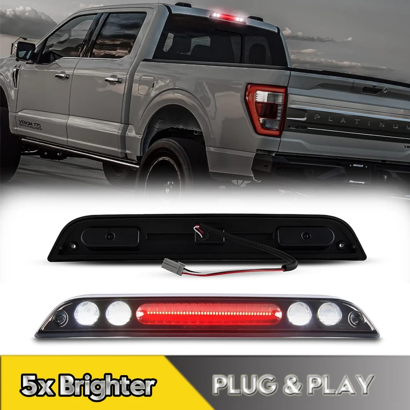 

1Pcs For Ford F150 15-20 LED 3rd Third Brake Cargo Light F250 F350 F450 Ranger Maverick High Mount Stop Lamps White Red Canbus