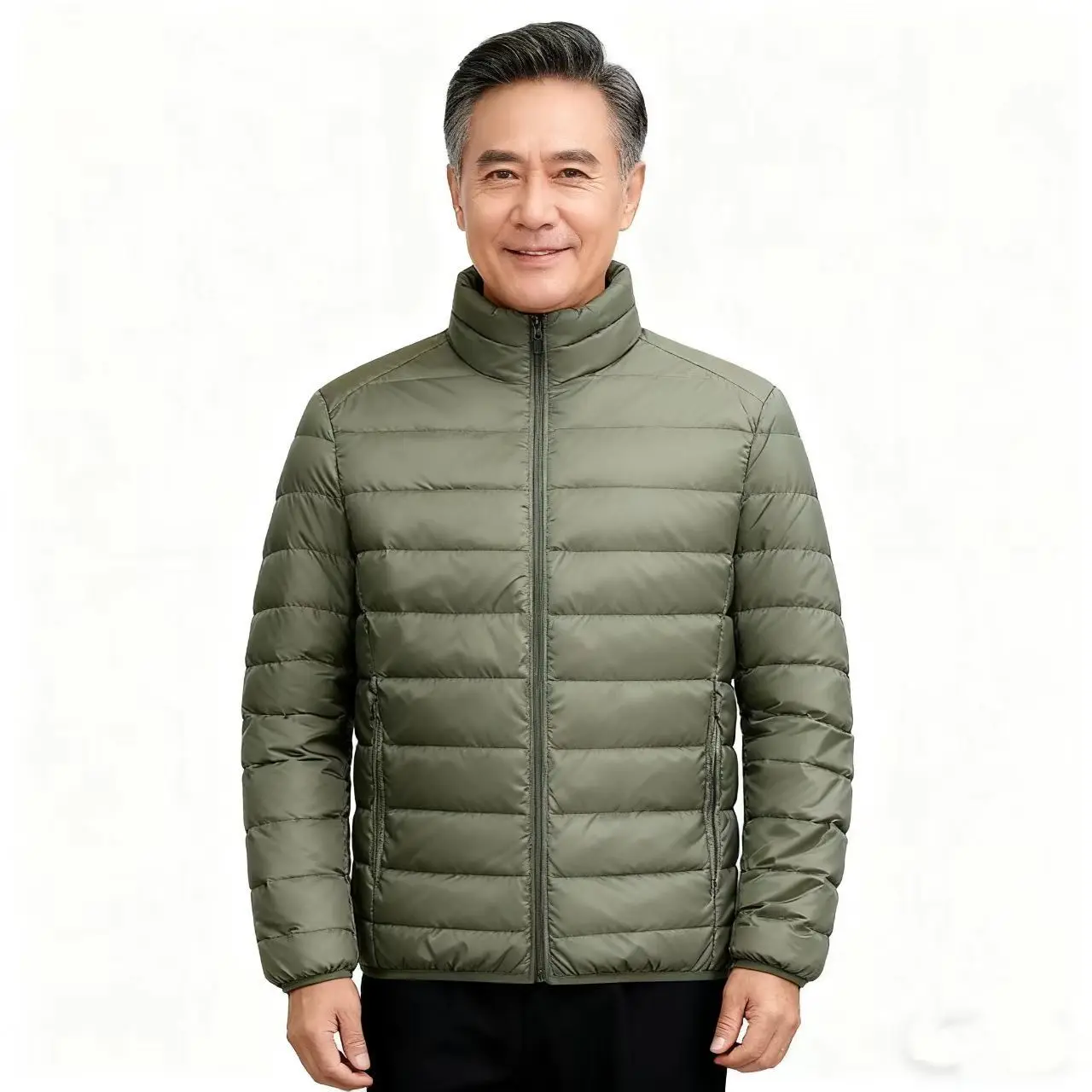 Leichte Slim Fit Daunen Baumwolle Jaet Herren Ort Stehkragen Herbst Winter Mantel Knoten Element Keine Kapuze Nylon Stoff