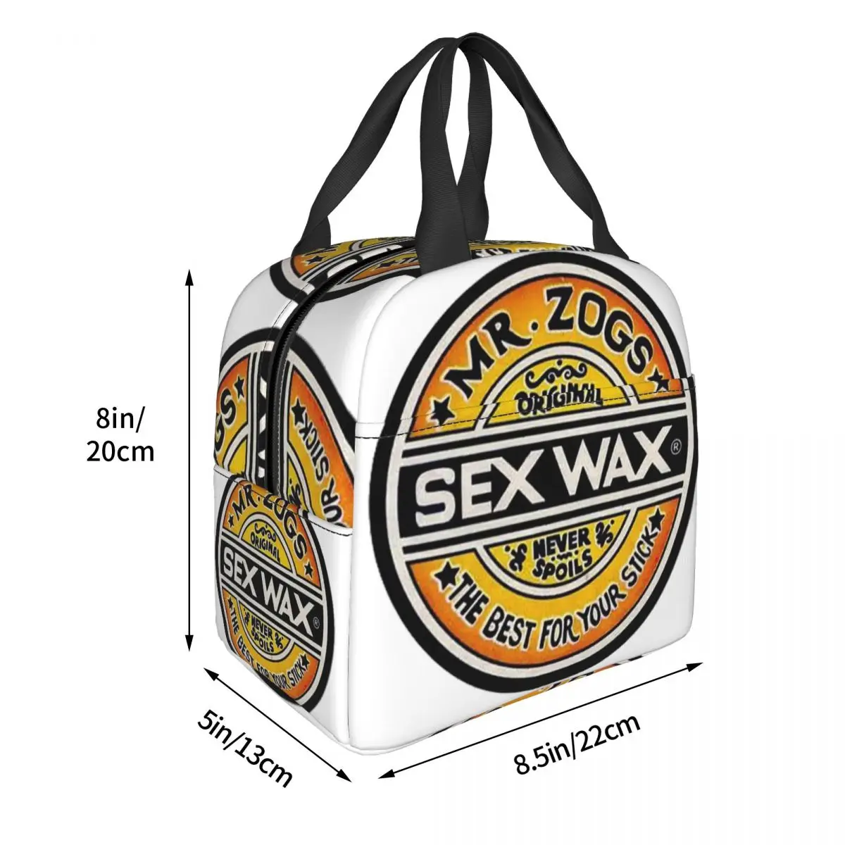 Mr Zogs Sex Wax Insulated Lunch Bag for Women Kids Leakproof Food Boxes Thermal Lunch Box Tote