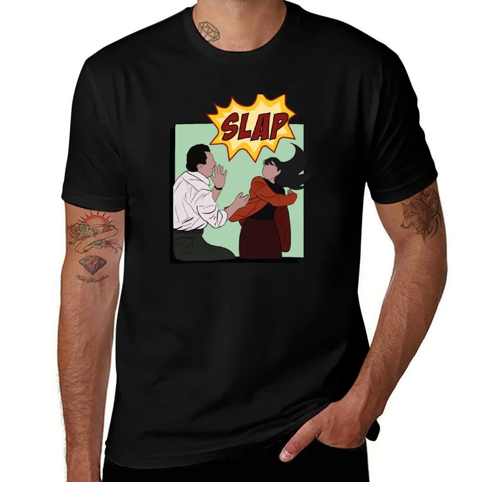 Kennedy - The slap T-Shirt Large Size Basic Casual T-Shirt