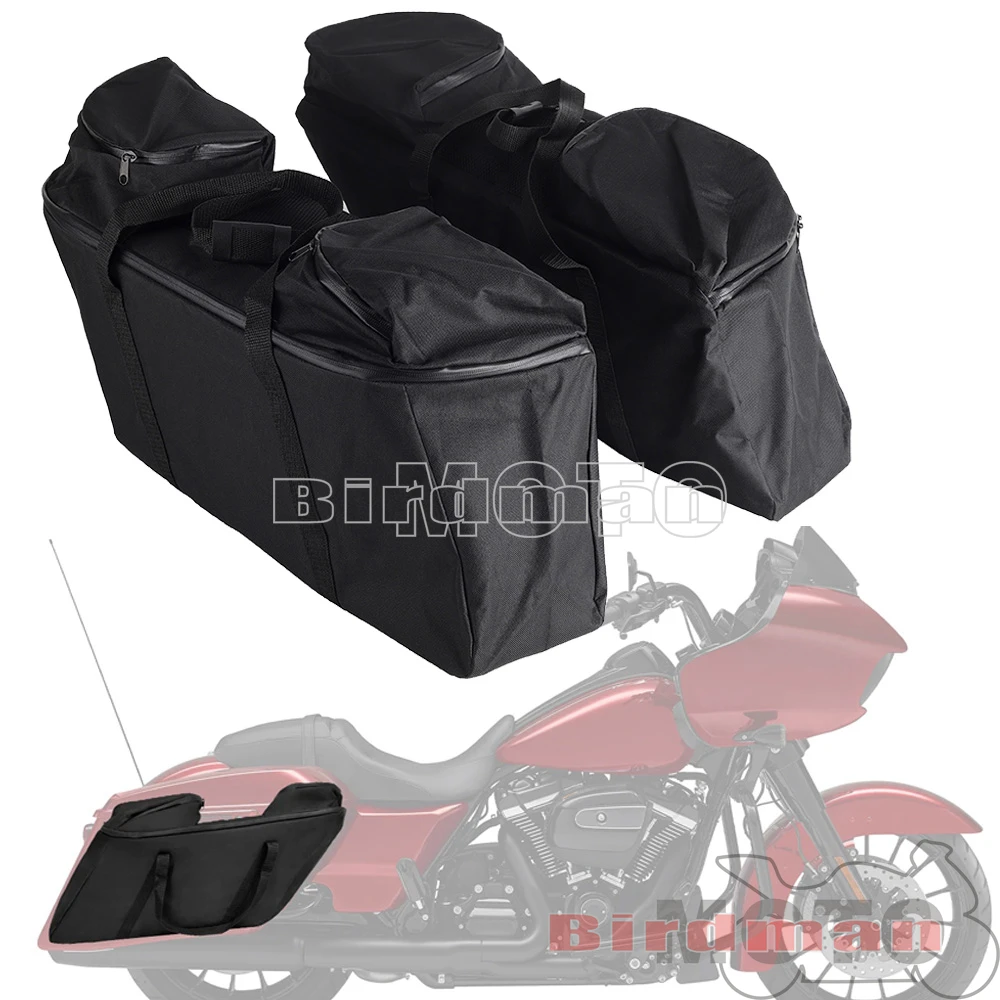 Motorcycle Luggage Inner Side Bags Saddlebag Liners Tour Pack For Harley Touring Road King Electra Street Glide Ultra 1993-2013