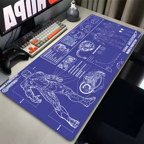 Marvel Anime Mousepad Large Superhero Iron Man Keyboard Rug Laptop Gaming Accessories Mouse Pad Anti Slip Desk Mat Cool Carpett