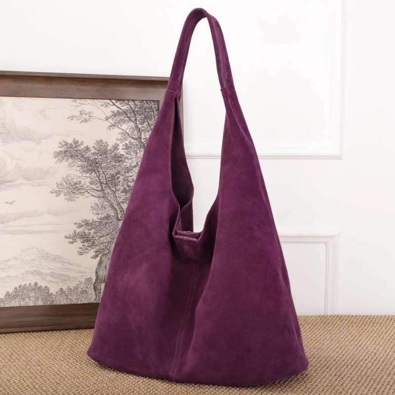 

Frosted Genuine Leather Women's Bag Stylish Composite Handbags Shopping Large Capacity Underarm Bags Commuter Shoulder Bags