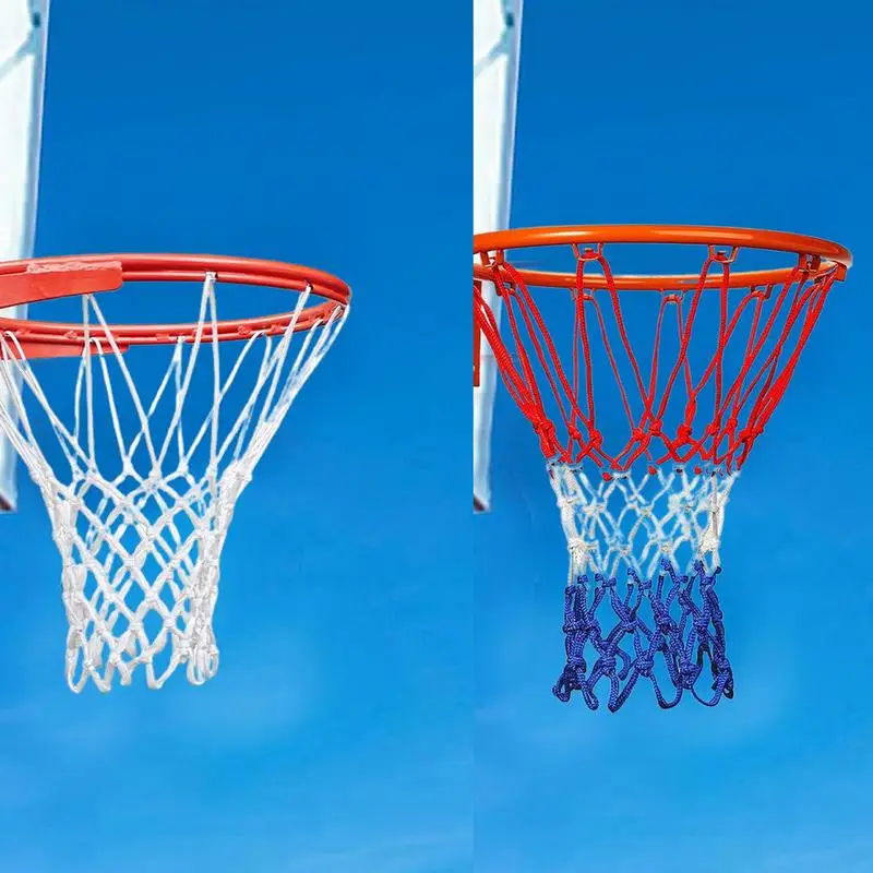 Basketball Net Standard Basketball Competition Replacement Net Thickened Basketball Playing Net For Outdoor Indoor Hoop