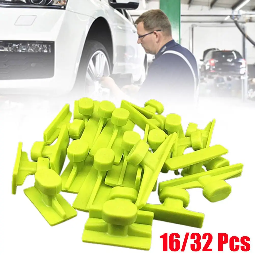 16/32pcs Automobile Dent Repair Tools - Paintless T Slide Hammer Compatible Pulling Tabs For Metal Surface Car Repair Tool U0Q7