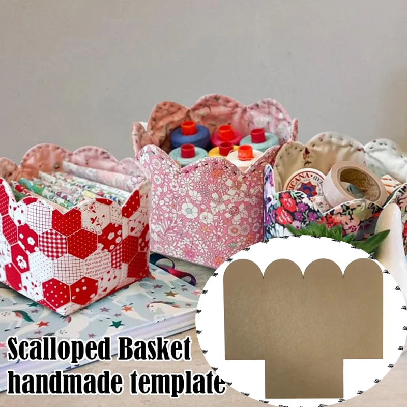 Lace Storage Basket Making Template, Rules Drawing Template Tool, Small Desktop Basket Pattern Template, Reusable Precision DIY Sewing Tool