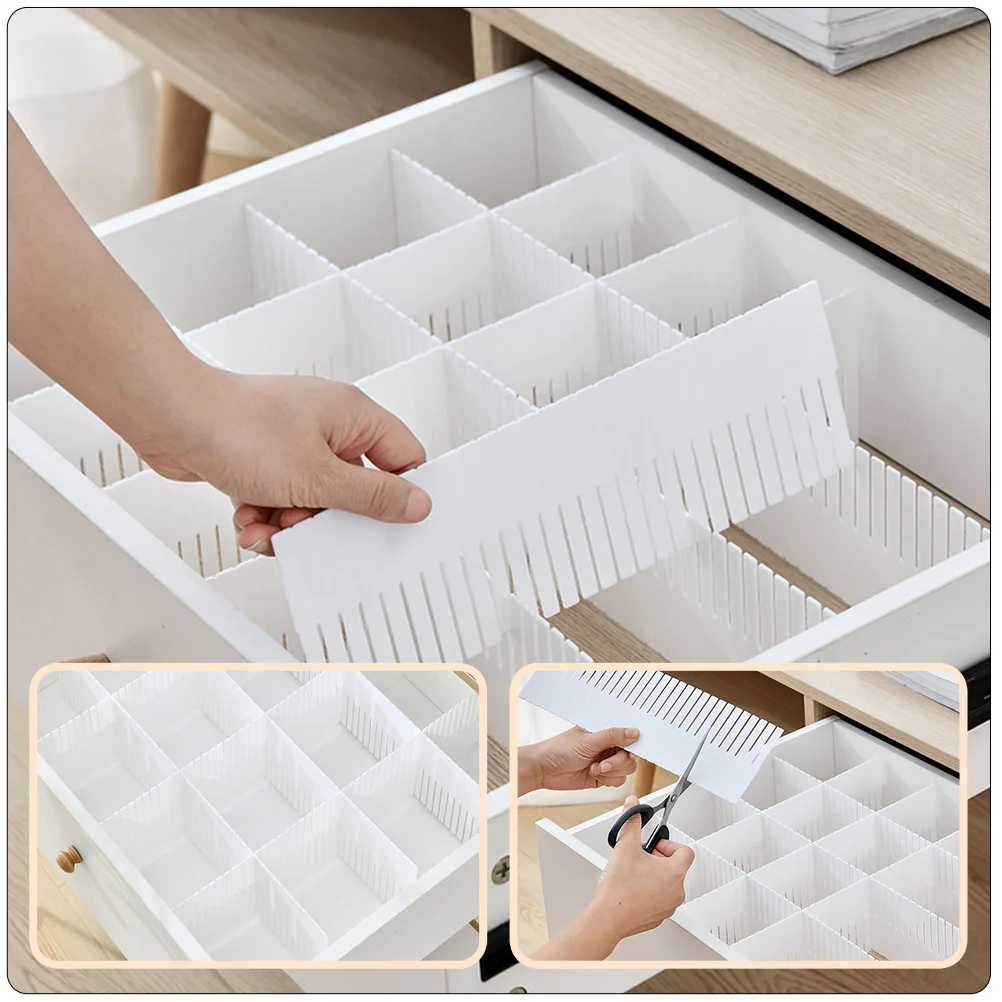 10 Pcs Wardrobe Drawer Divider Storage Drawers Dividers for Clothes Plastic Useful