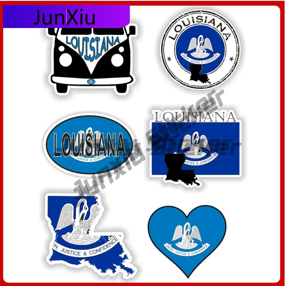 

Louisiana America Flag National Emblem Vinyl Decals Car Front Bumper Decals Funny Stickers Decoration Suv Sticker Decal For Cars
