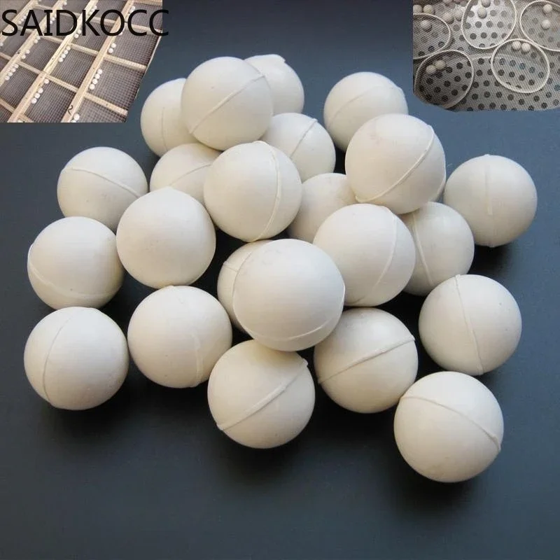 SAIDKOCC Rubber Balls for Sieves White Solid Rubber Ball Bouncy Ball for Cleaning Sieve Screen 10 20 25 30 3 40 45 50 mm 50 PCS