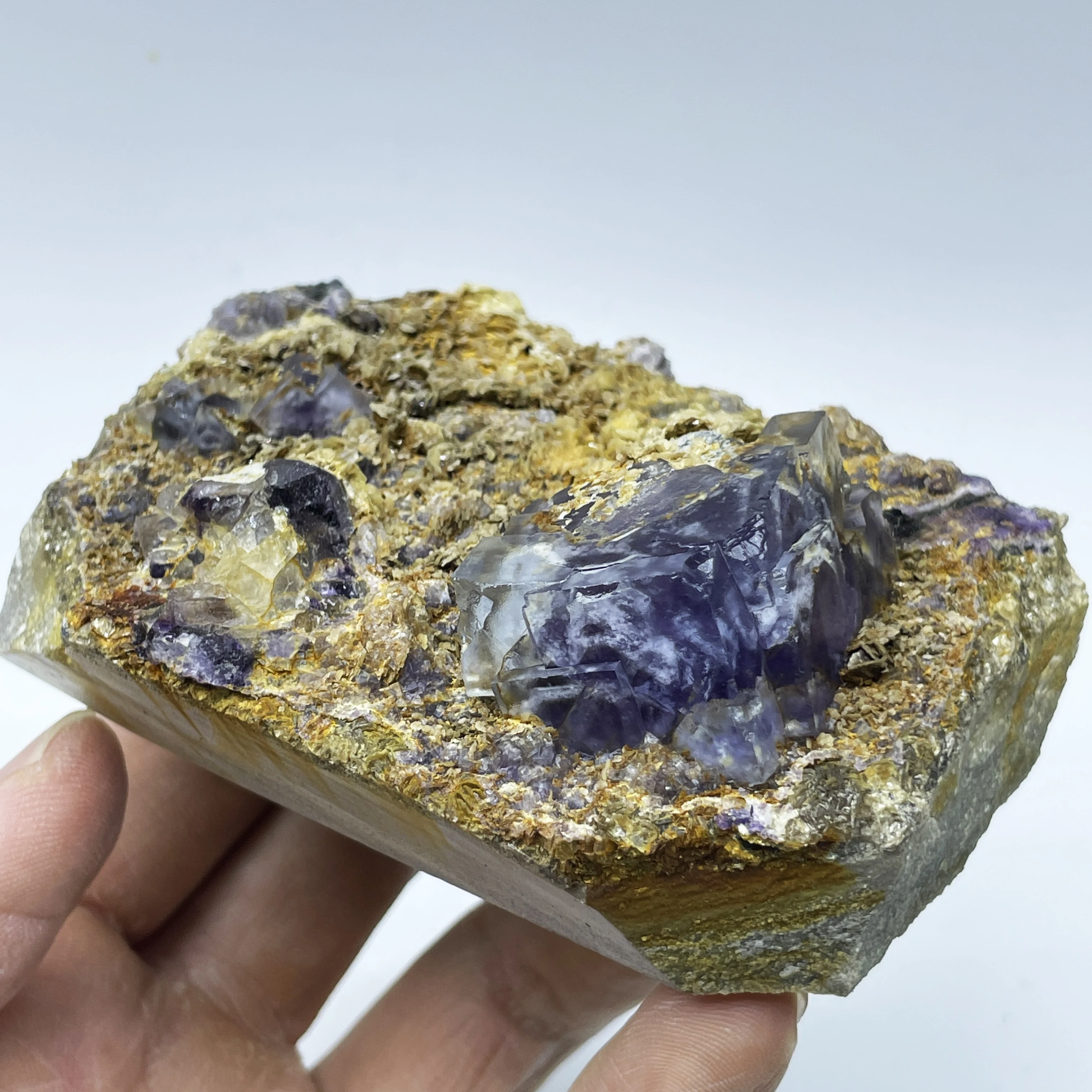 Natural Raw Stone Yaogangxian Fluorite Mineral Specimen Quartz Rock Crystal Home Decoration Healing Crystal