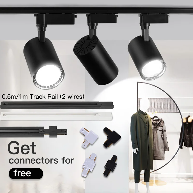 0.5M 1M Led Track Rail Led Track Light Rails Straight L Shape Connectors Track Rail Spotlight Track Lighting Home Shop Ceiliing