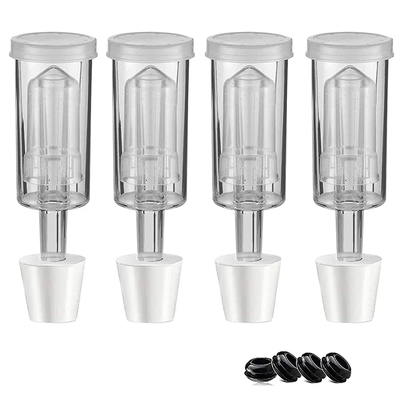 [Value Pack]Fermentation Lids Airlock Kit with 6Stopper,Air Locks Fermentation Airlock Beer Wine Kombucha Brewing Kit Airlock Bu