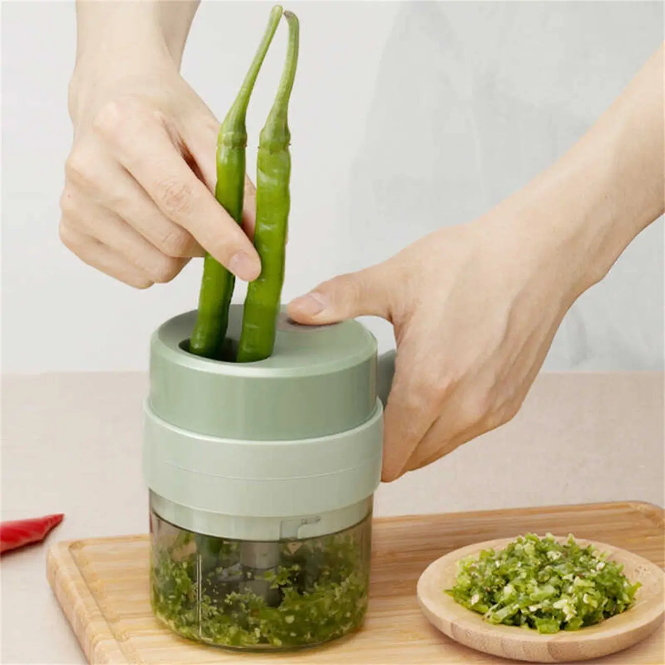 Kitchen Electric Vegetable Cutter Set Gatling Vegetable Slicer Home Use Wireless Electric Slicer Making Garlic Paste Minced Meat
