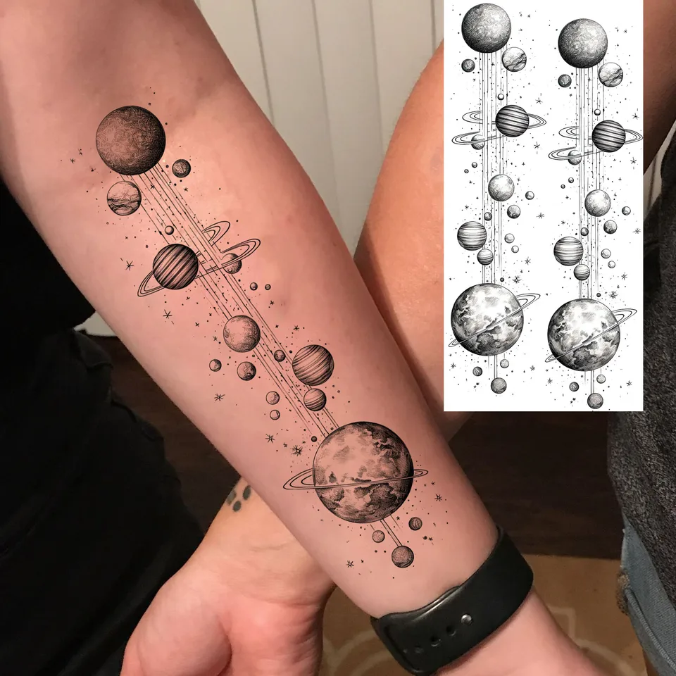 1 Sheet Bless Belief Faith Engraved Temporary Tattoos Family Love Tatoos Waterproof Realistic Fake Tattoo Stickers Long Lasting, image 13