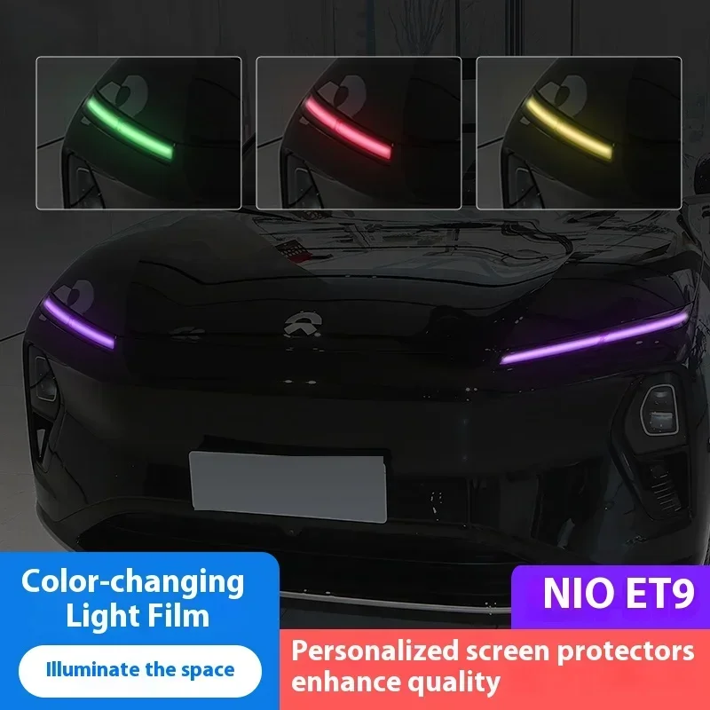 For NIO ET9 2025 Headlight Tint Vinyl Wrap Kit - DRL Daytime Running Light Color Change Film, Decorative Modification Sticker