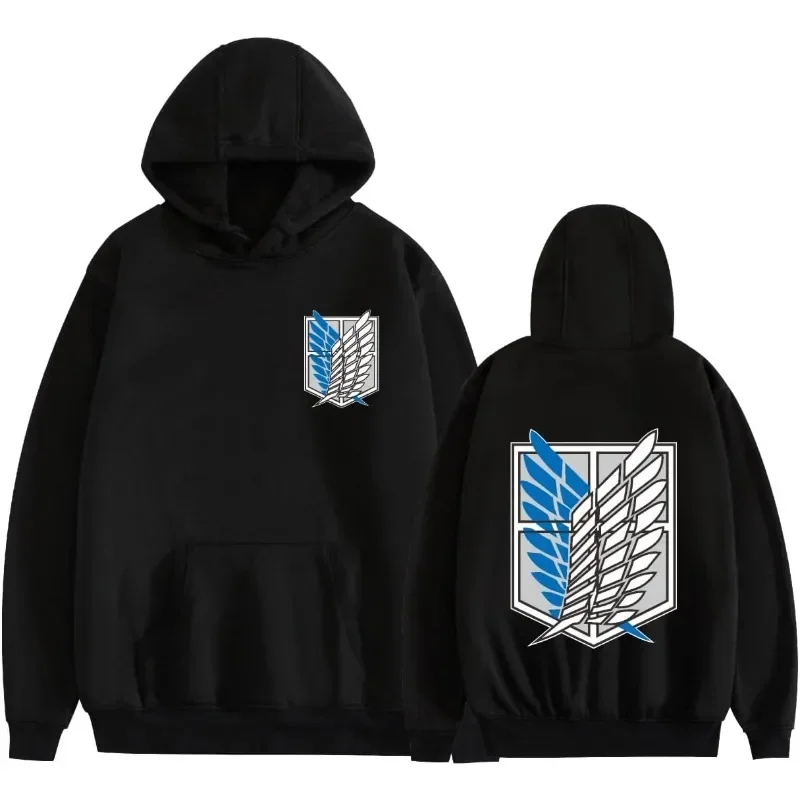 

Attack Titan Survey Corps Cosplay Eren Yeager Novel Comfort Hoodie Pullover High Street Sweatshirt Unisex