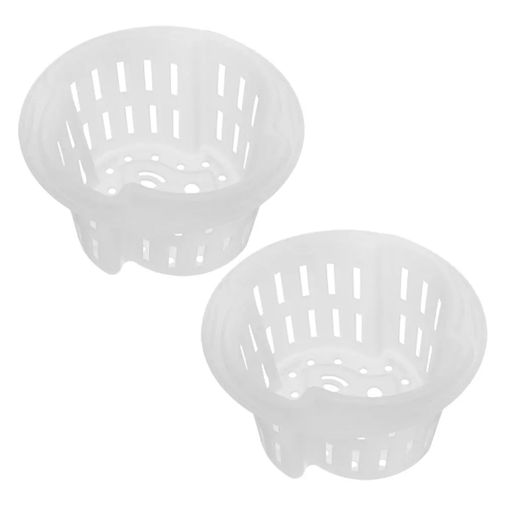 

2 Pcs Net Pot Hydroponic Vegetable Equipment Indoor Plant Garden Slotted Mesh Cups Transparent Flower Pots