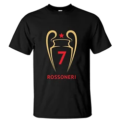 Milan 7th Champions Premium League AC Camiseta Masculina, Streetwear gráfico respirável de grandes dimensões Casual, T-shirt de moda, 2023