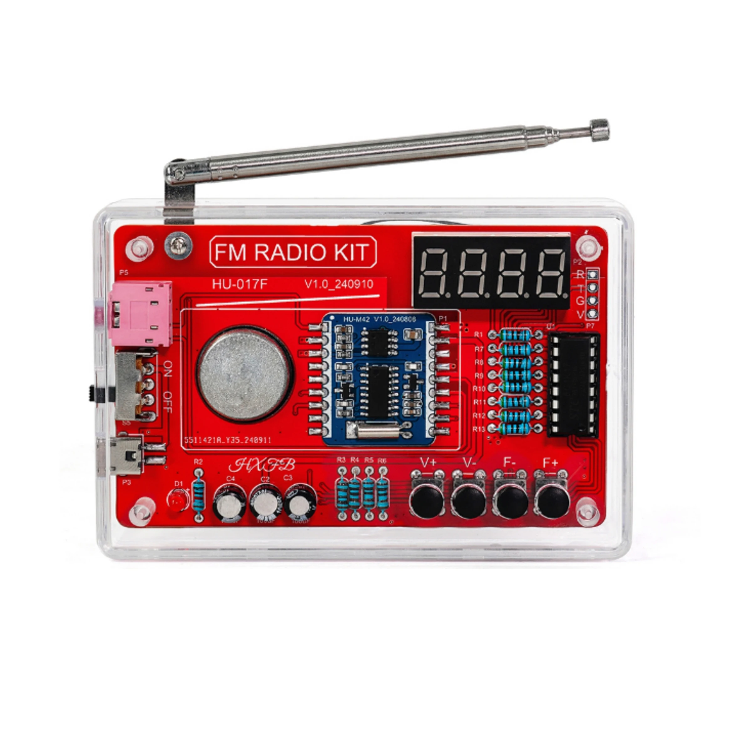 RDA5807 87-108MHZ FM Radio DIY Kit Welding Practice Parts Simple/with Digital Display Micro USB
