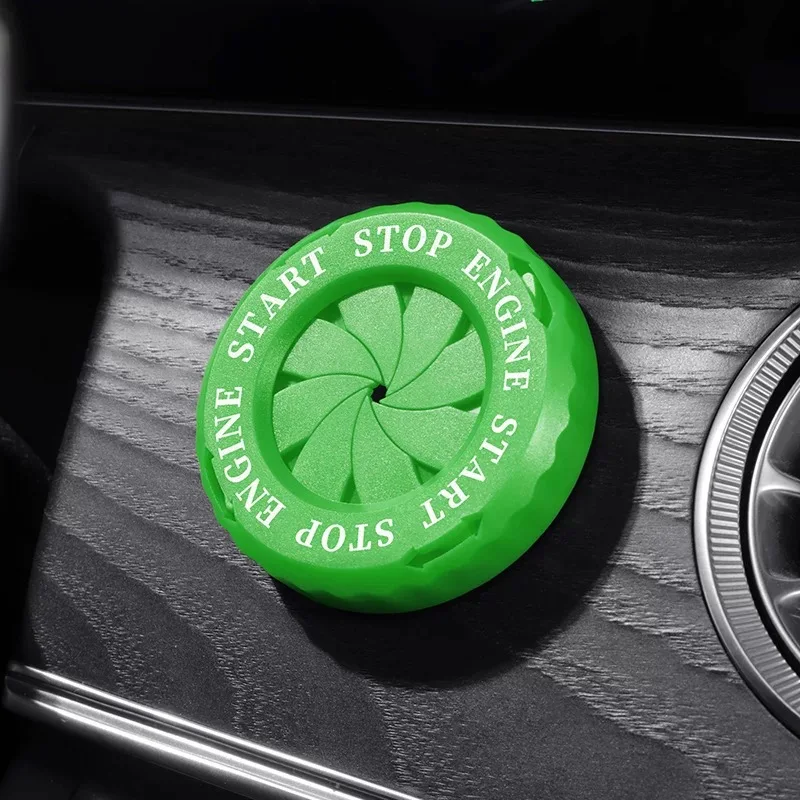 Zündschalter-Abdeckung für Autos, leicht zu bedienender Startknopf, drehbare Schutzkappe, Motorrad-Start-Stopp-Ring, Anti-Spionage-Dekoration – Detail 10