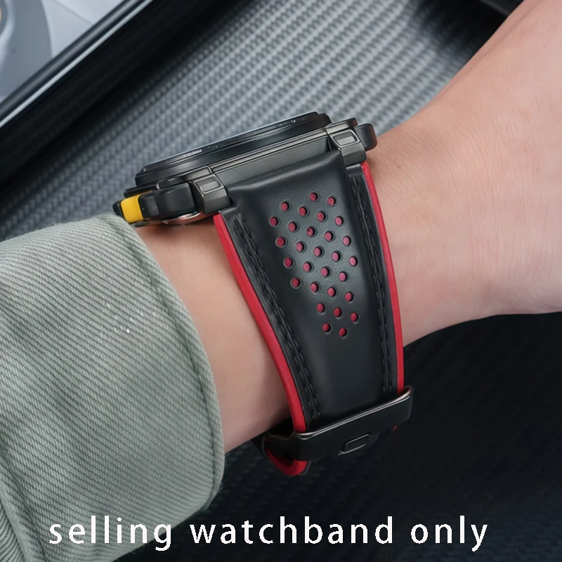 

Новый ремешок из натуральной кожи для Bell Ross BR01 BR03, специальный деловой ремешок для часов из натуральной кожи, мужской ремешок для часов 24 мм