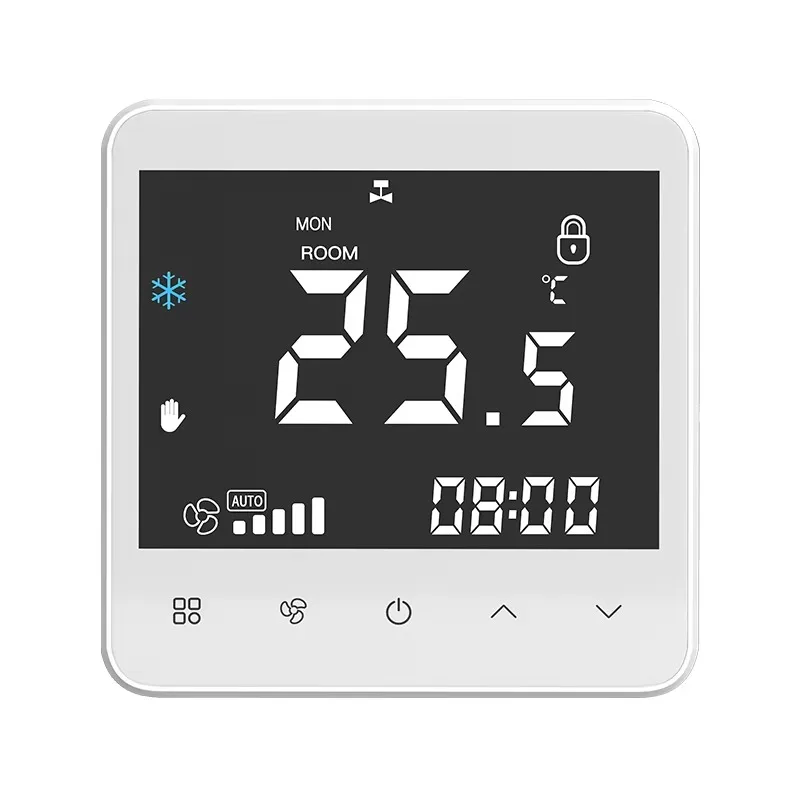 Smart FCU Thermostat Wifi RS485 Modbus 24VDC  0-10V PWM HVAC Controller